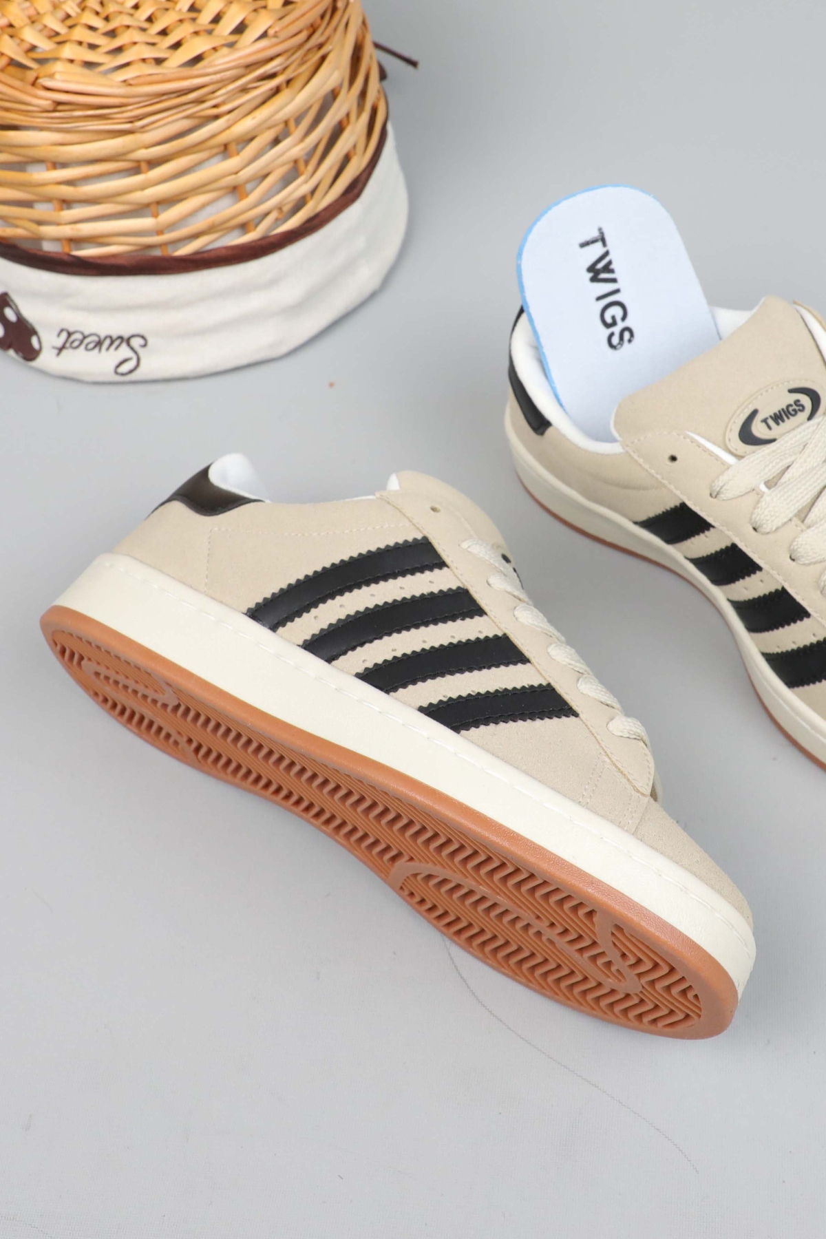 Spor Sneaker Ayakkabı Kum Siyah - Görsel 6