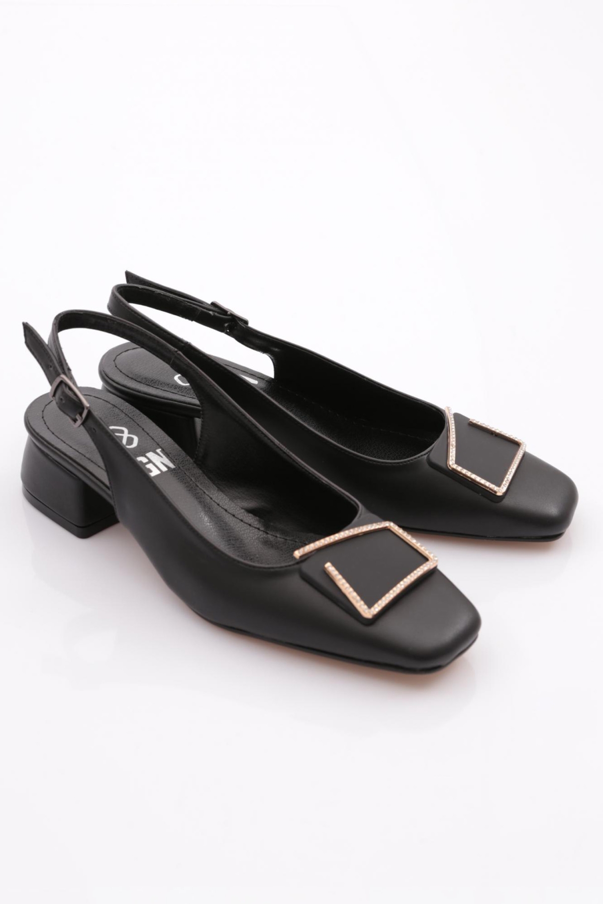 K341 Kadin Arkasi Açik Topuklu Ayakkabi - Görsel 3