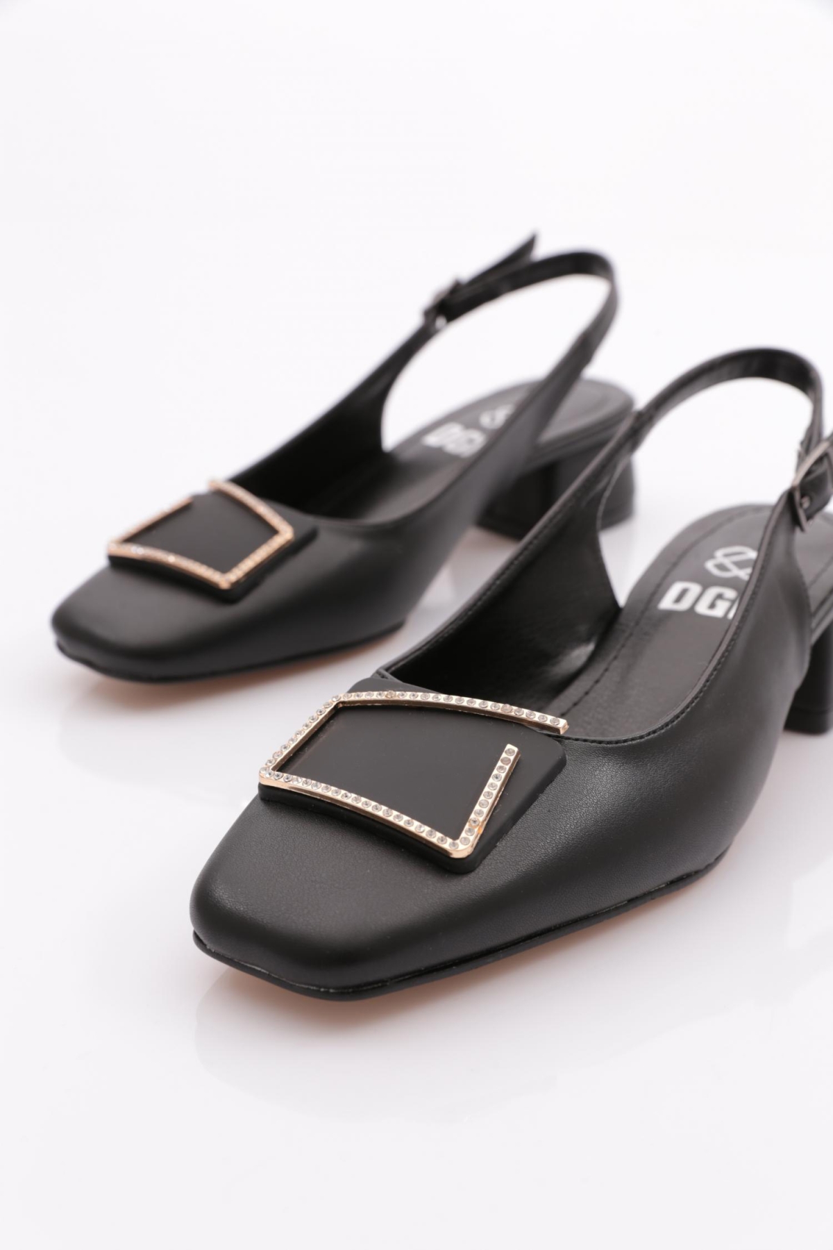 K341 Kadin Arkasi Açik Topuklu Ayakkabi - Görsel 5