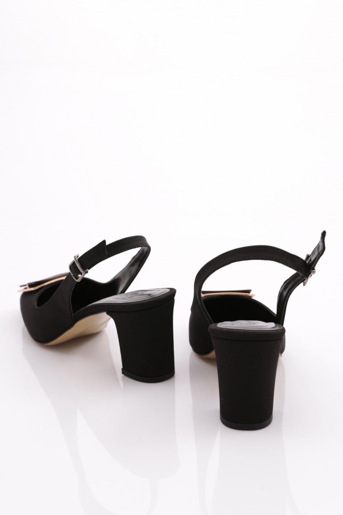 702 Kadin Kare Tokali Topuklu Ayakkabi - Görsel 4