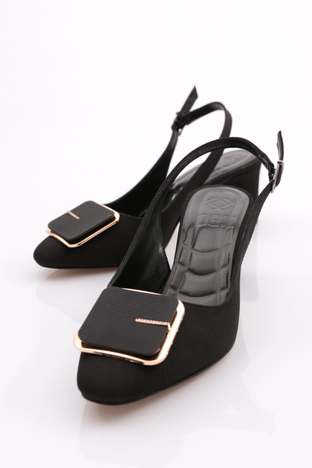 702 Kadin Kare Tokali Topuklu Ayakkabi - Görsel 5