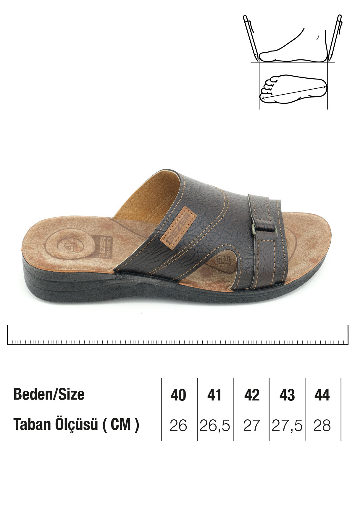 Erkek Yazlık PU Taban Suni Deri Koleksiyon Rahat Taban Günlük Terlik - Görsel 3