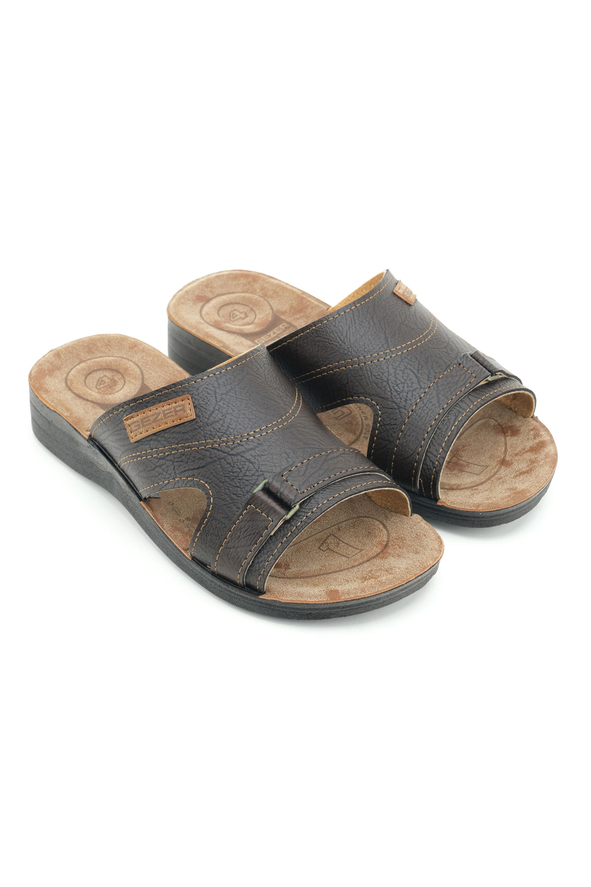 Erkek Yazlık PU Taban Suni Deri Koleksiyon Rahat Taban Günlük Terlik - Görsel 4