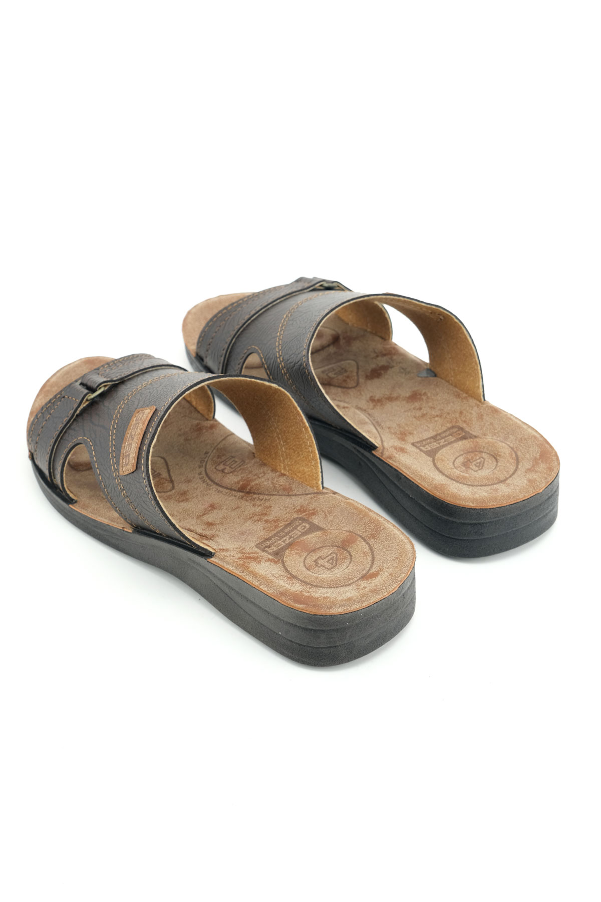 Erkek Yazlık PU Taban Suni Deri Koleksiyon Rahat Taban Günlük Terlik - Görsel 5