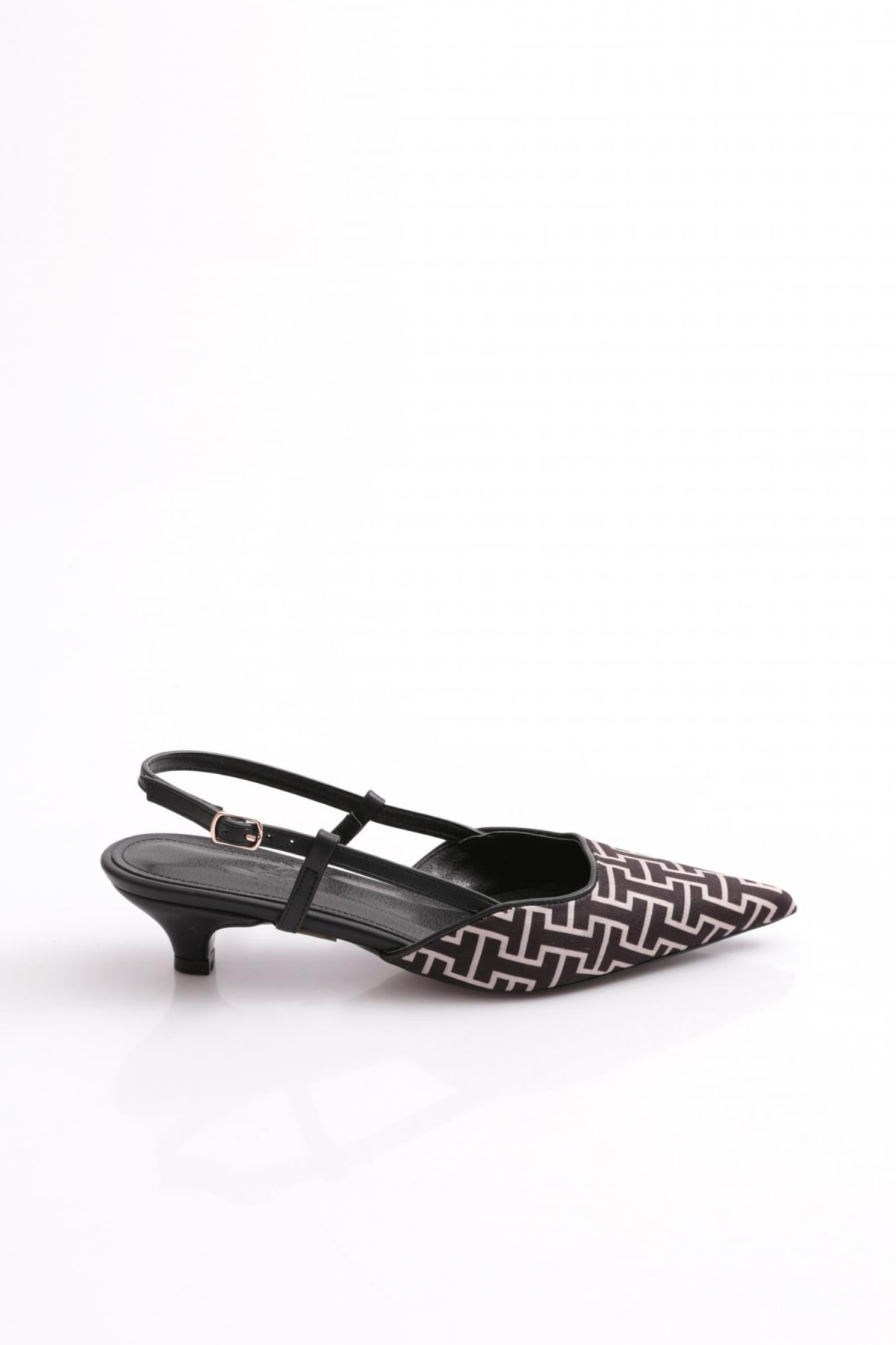 6305-1 Kadin Arkadan Bağlamali Topuklu Ayakkabi - Görsel 2