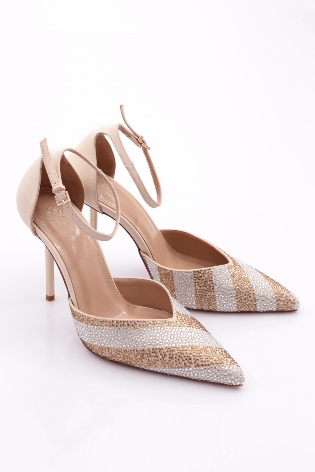 4549 Kadin Bilekten Bağlama Topuklu Ayakkabi - Görsel 3