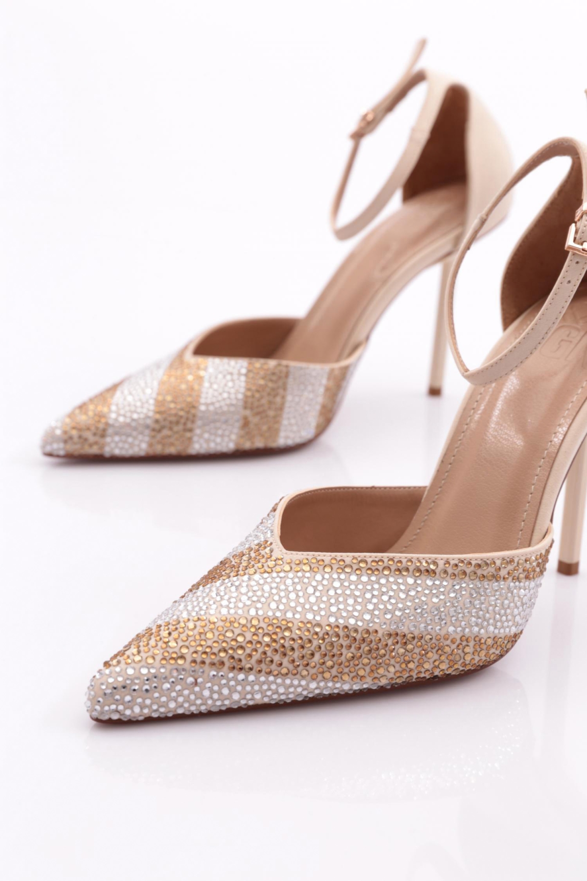 4549 Kadin Bilekten Bağlama Topuklu Ayakkabi - Görsel 5