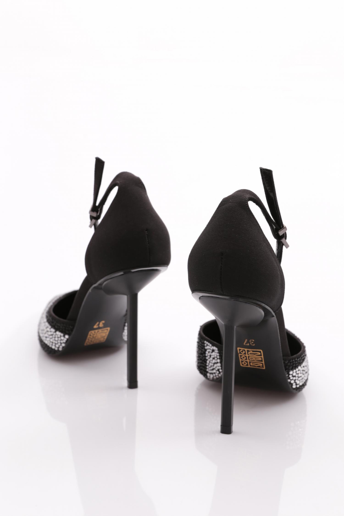 4549 Kadin Bilekten Bağlama Topuklu Ayakkabi - Görsel 4