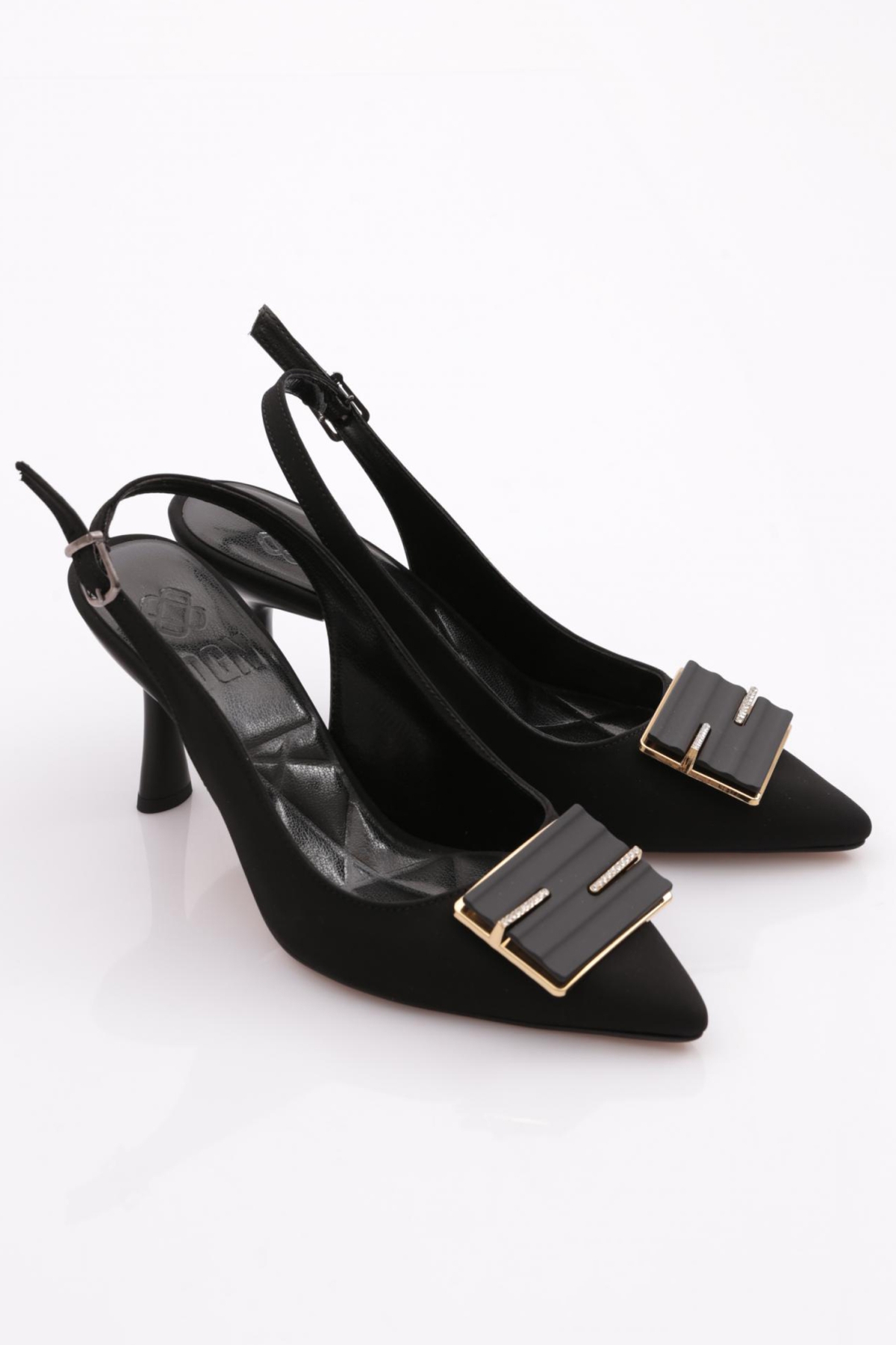 4149 Kadin Kare Tokali Topuklu Ayakkabi - Görsel 3