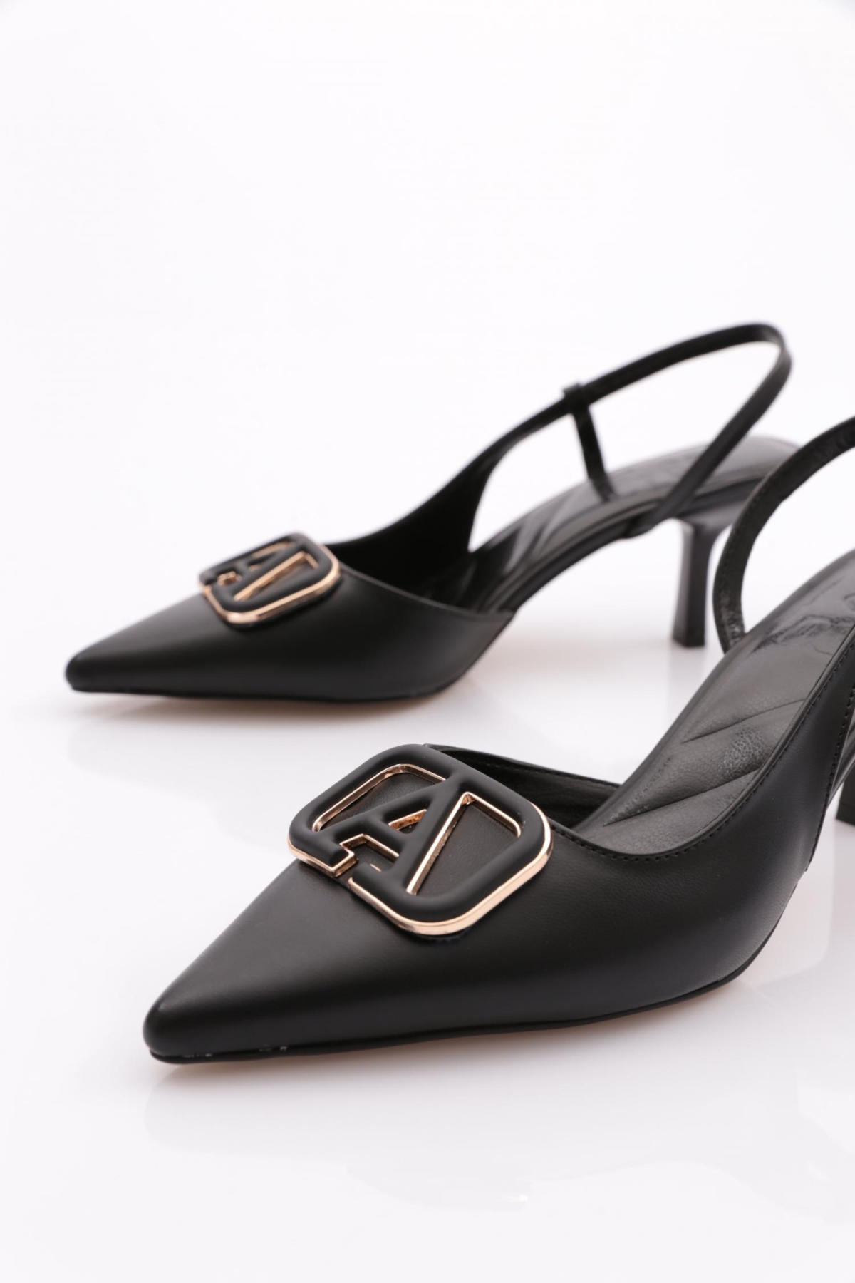 3984 Kadin Yani Açik Topuklu Ayakkabi - Görsel 5