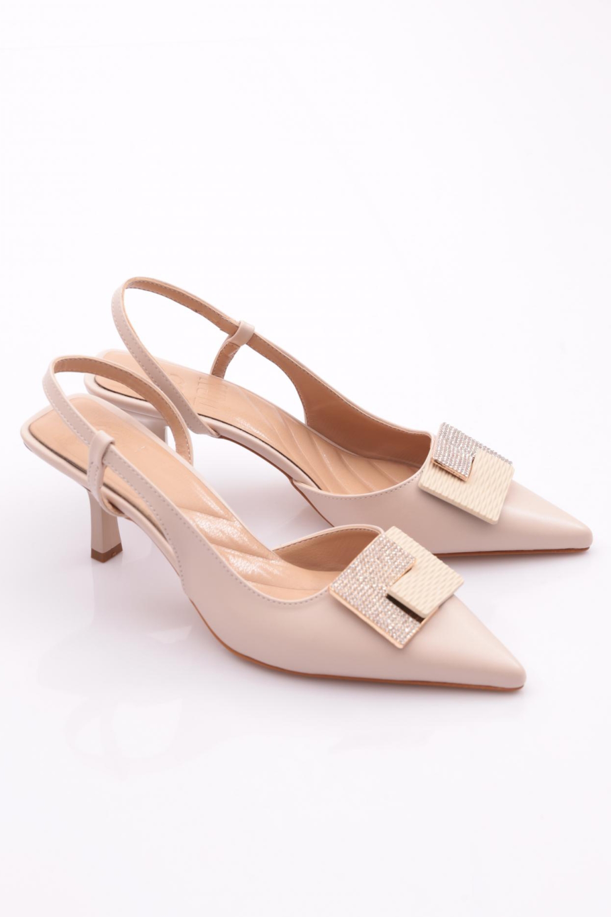 3985 Kadin Yani Açik Topuklu Ayakkabi - Görsel 3