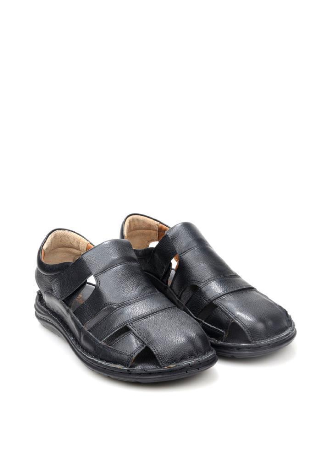 Pisagor Ps-33760 Erkek Ortopedik Deri Günlük Sandalet Ayakkabı - Görsel 3