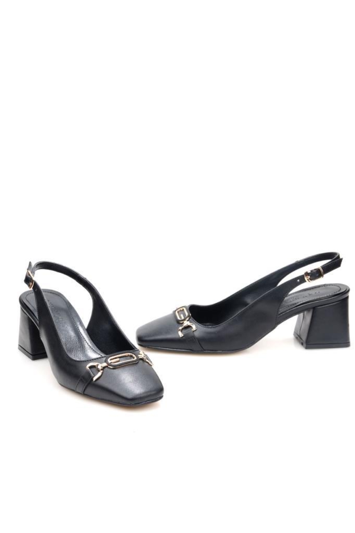 Ony 03291 Kadın Arkası Açık Topuklu Ayakkabı - Görsel 4