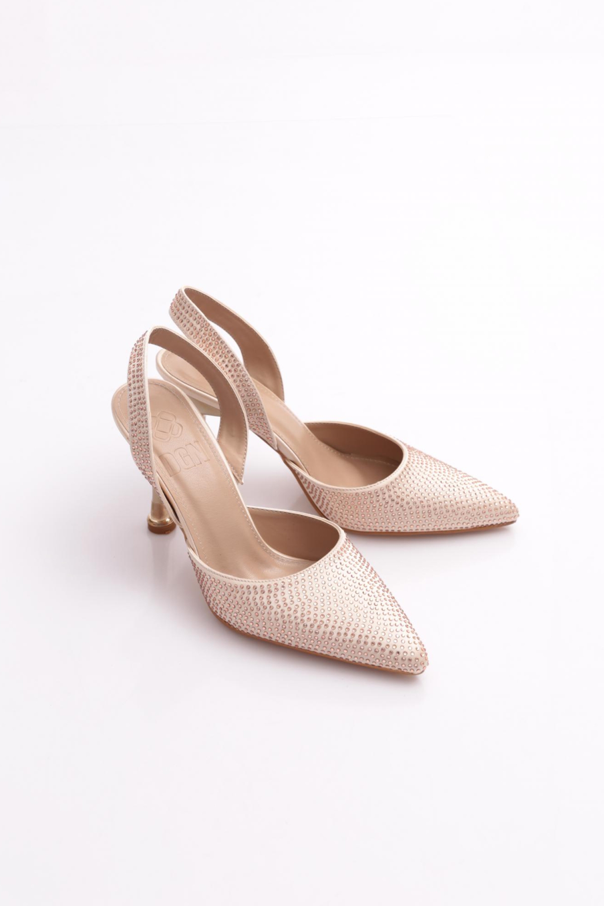 516 Kadin Arkadan Geçirmeli Topuklu Ayakkabi - Görsel 3