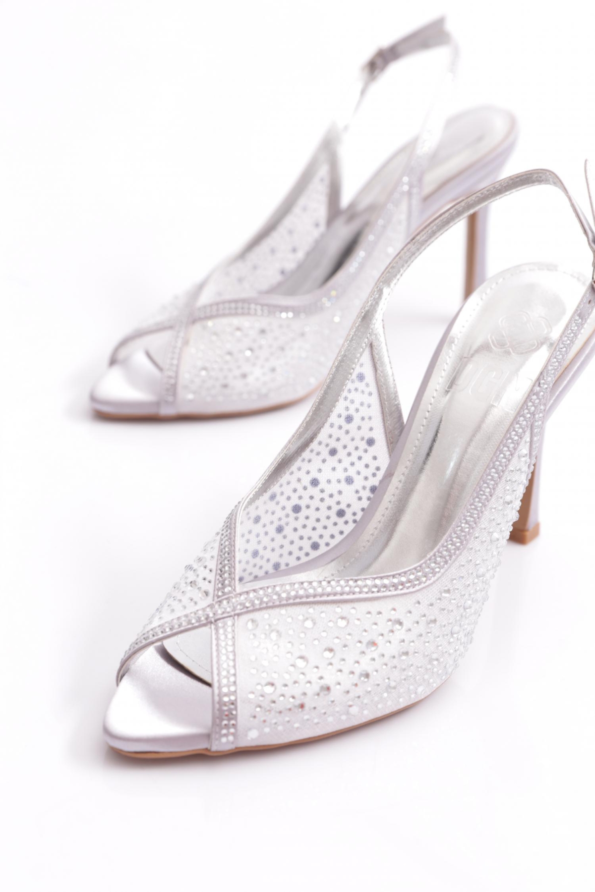 5752 Kadin Taşli Topuklu Ayakkabi - Görsel 5