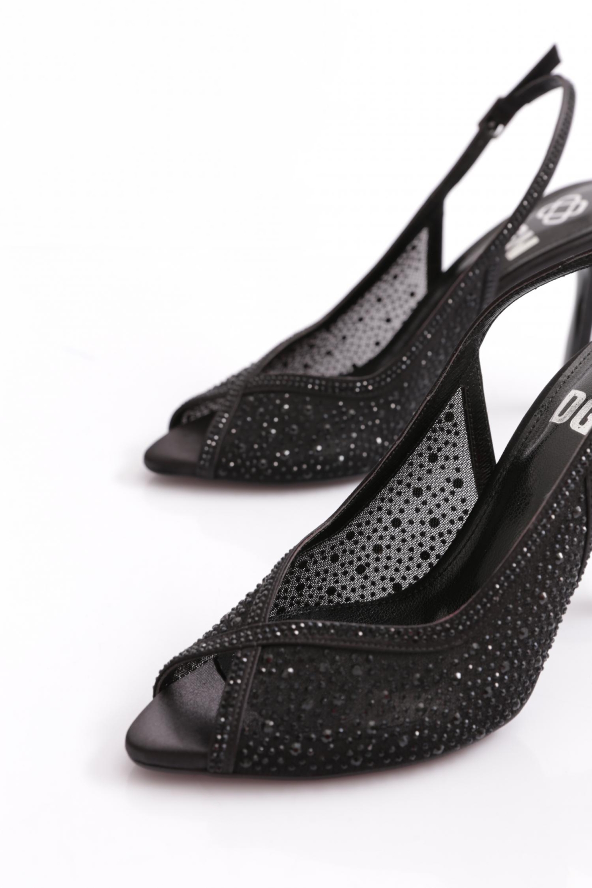 5752 Kadin Taşli Topuklu Ayakkabi - Görsel 5