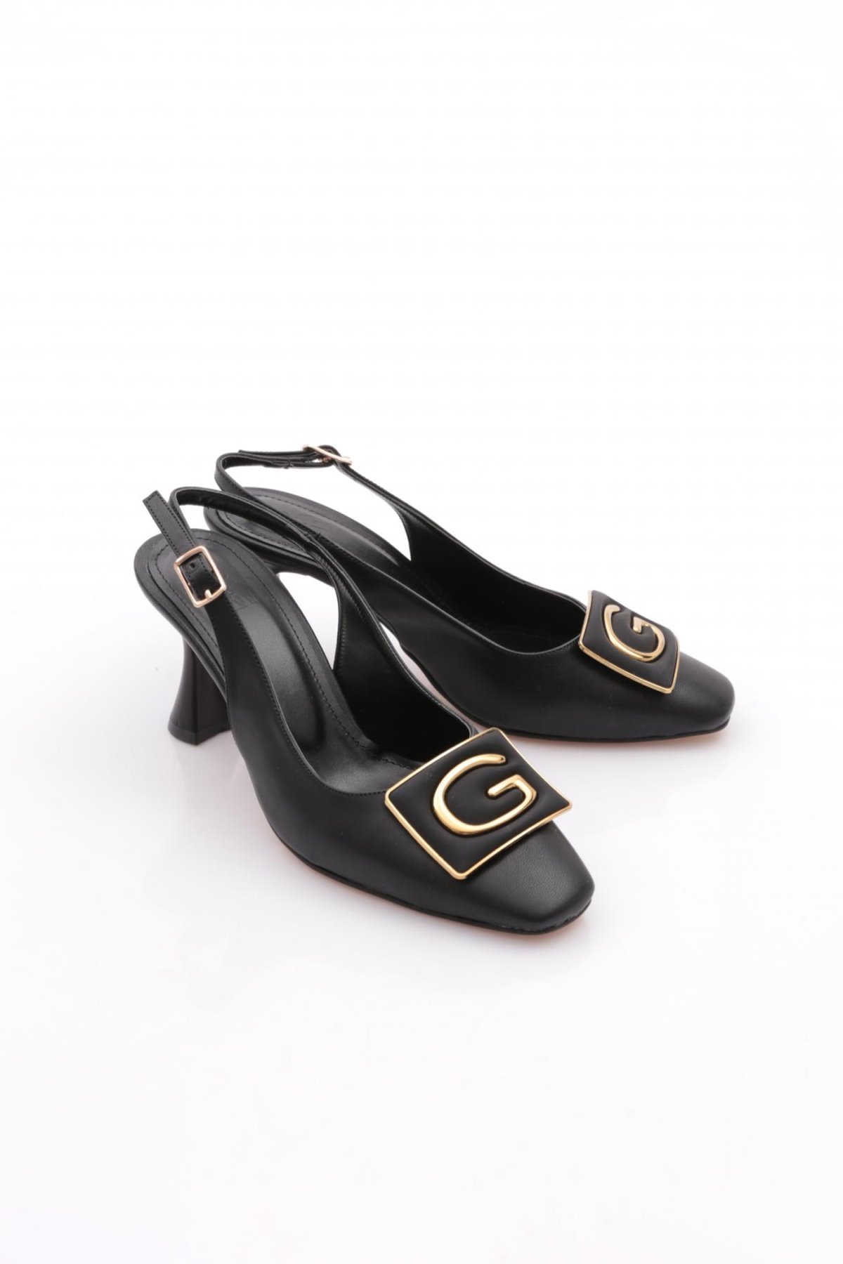 24234 Kadin Arkasi Açik Topuklu Ayakkabi - Görsel 3