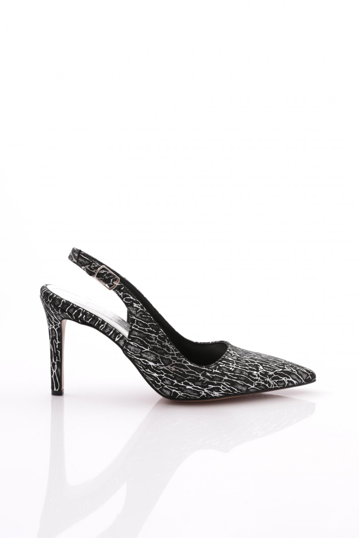 197 Kadin Arkasi Açik Sivri Burun Topuklu Ayakkabi - Görsel 2