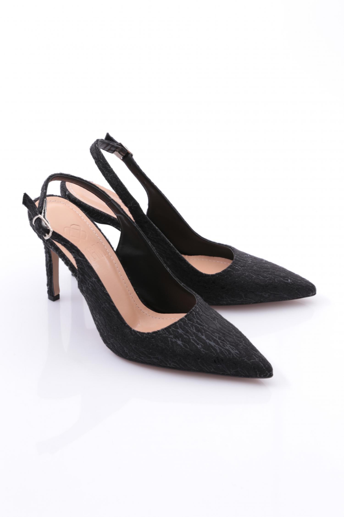 197 Kadin Arkasi Açik Sivri Burun Topuklu Ayakkabi - Görsel 3