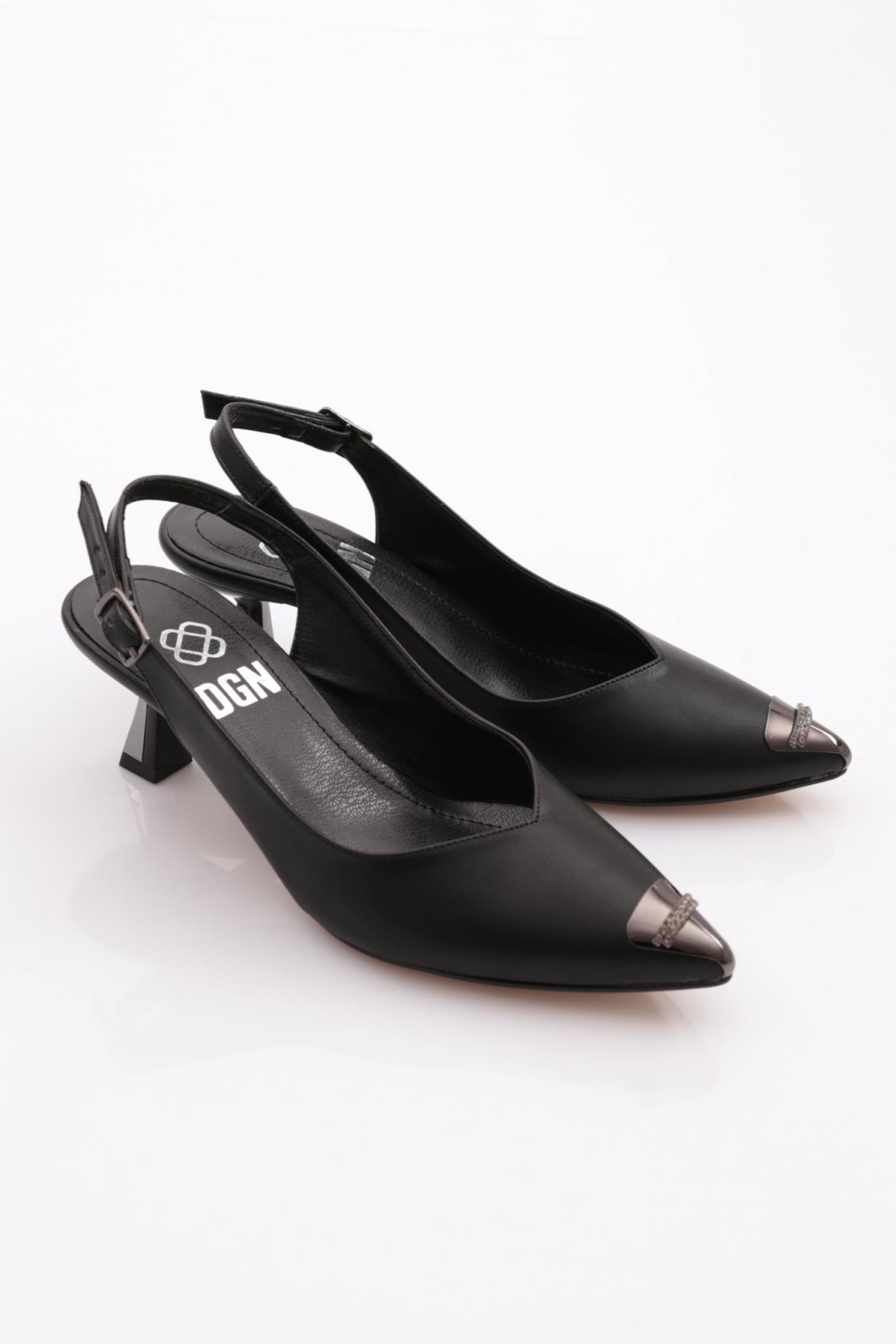 K14 Kadin Arkasi Açik Topuklu Ayakkabi - Görsel 3