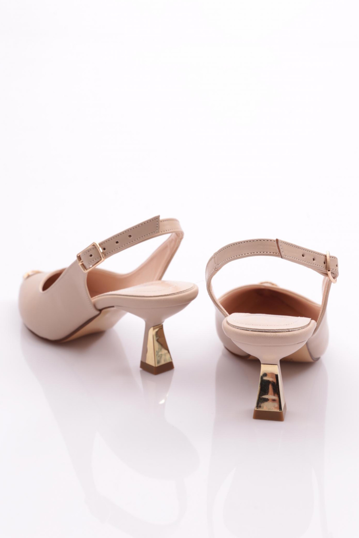 K14 Kadin Arkasi Açik Topuklu Ayakkabi - Görsel 4