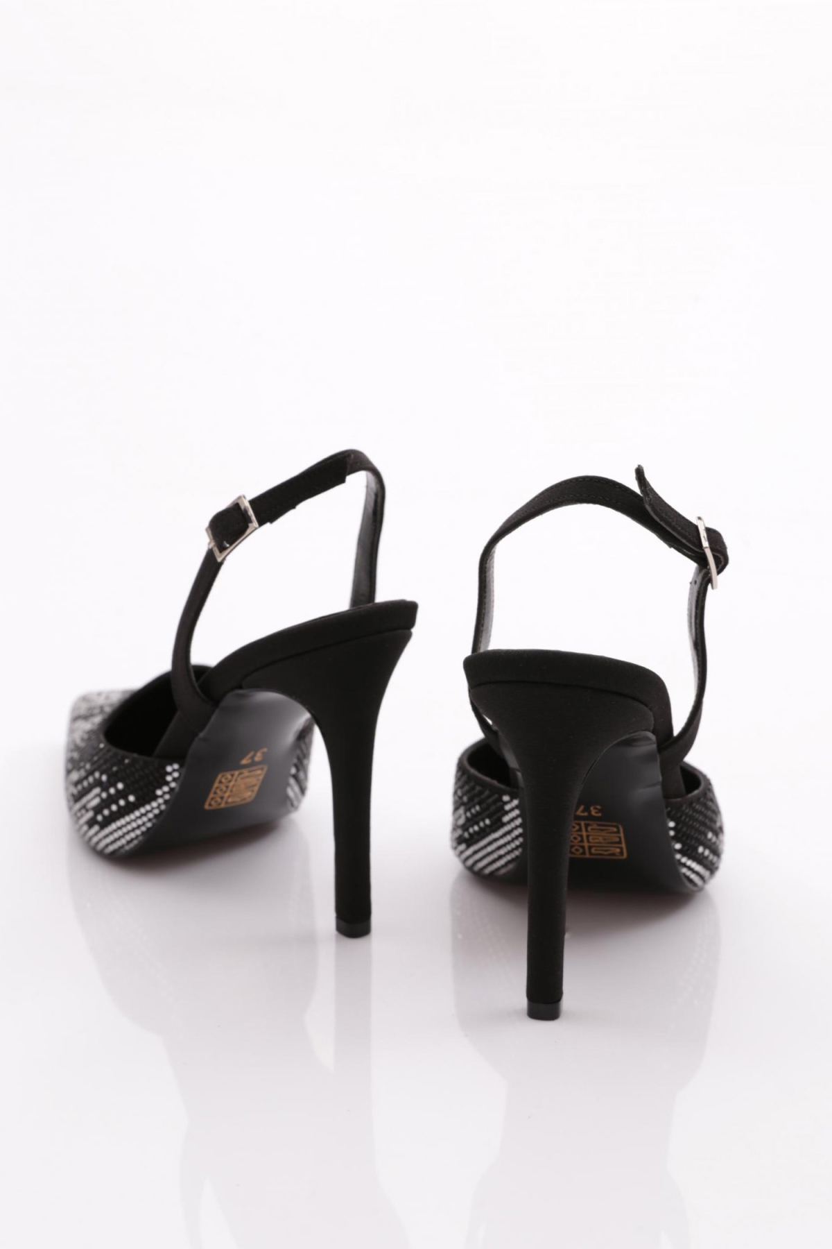 5032 Kadin Önü Taşli Abiye Ayakkabi - Görsel 4