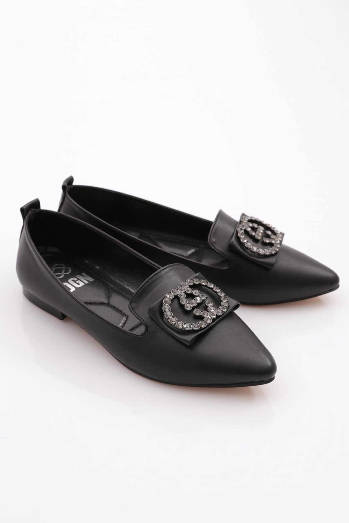 K061 Kadin Sivri Burun Tokali Babet - Görsel 3