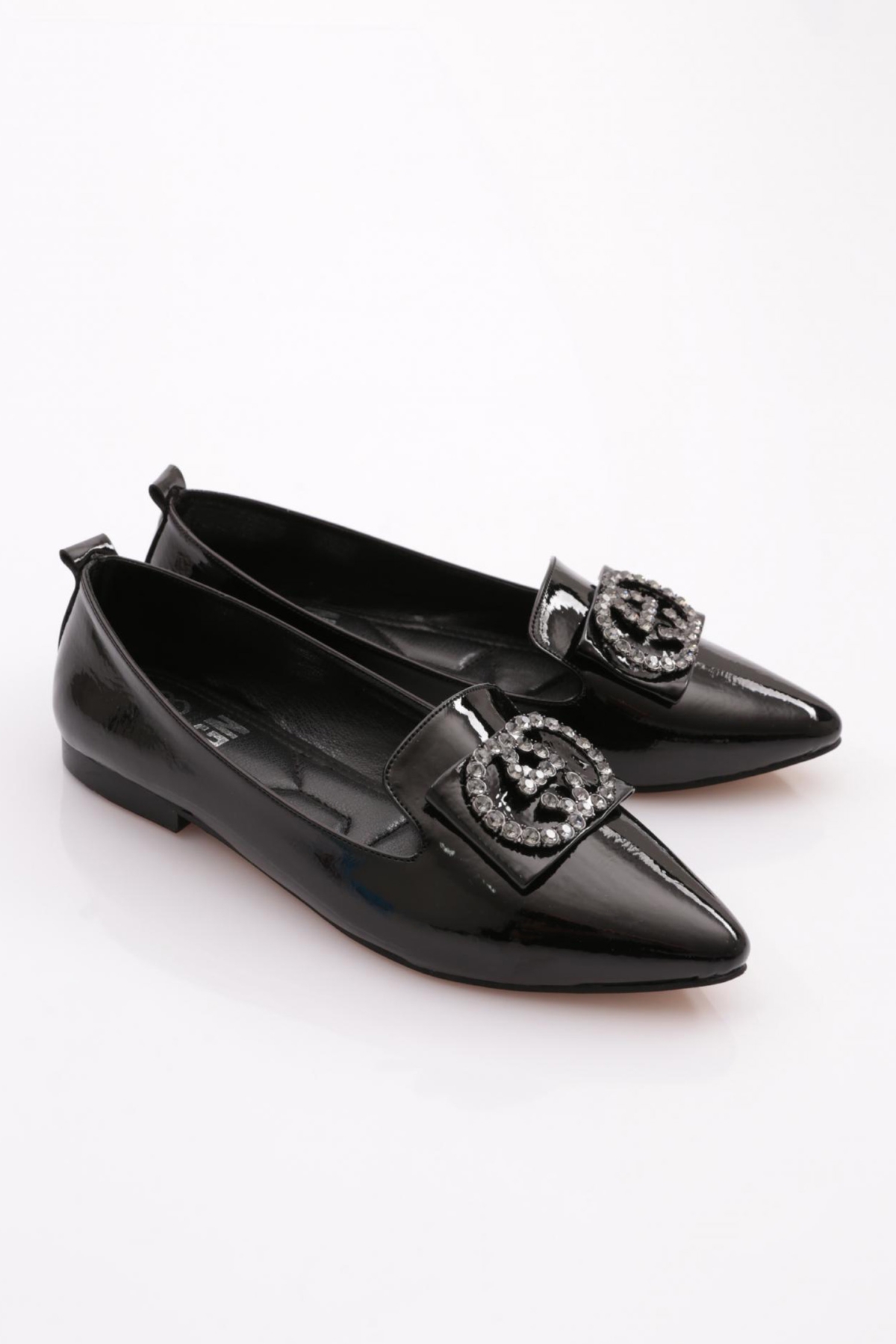 K061 Kadin Sivri Burun Tokali Babet - Görsel 3