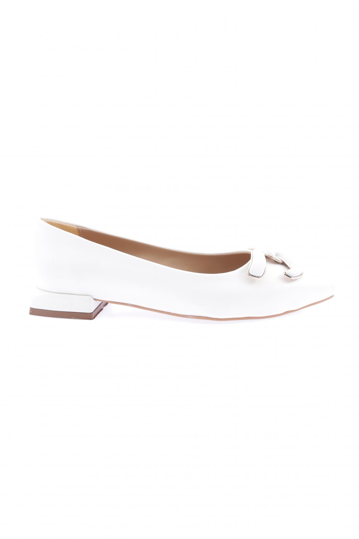 2606-23Y Kadin Sivri Burun Metal Tokali Babet - Görsel 2