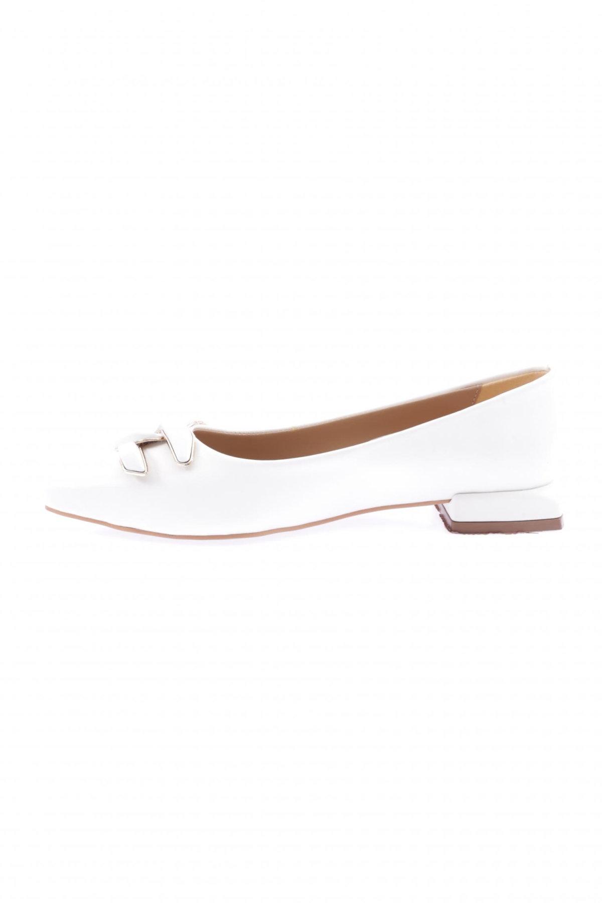 2606-23Y Kadin Sivri Burun Metal Tokali Babet - Görsel 4