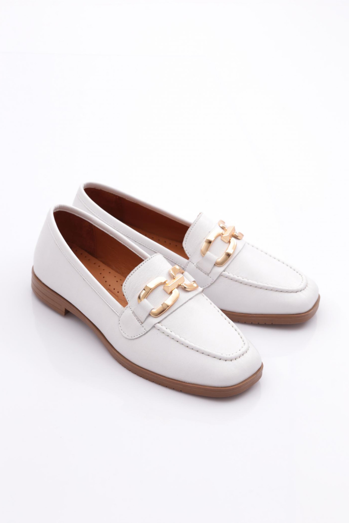 06 Kadin Dikiş Detayli Çiçek Süsleme Babet - Görsel 3