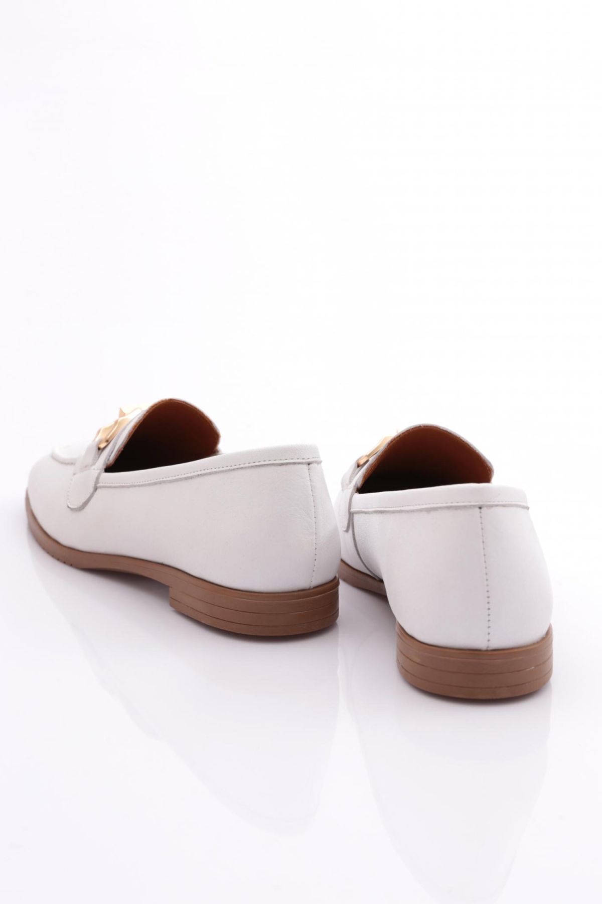 06 Kadin Dikiş Detayli Çiçek Süsleme Babet - Görsel 4