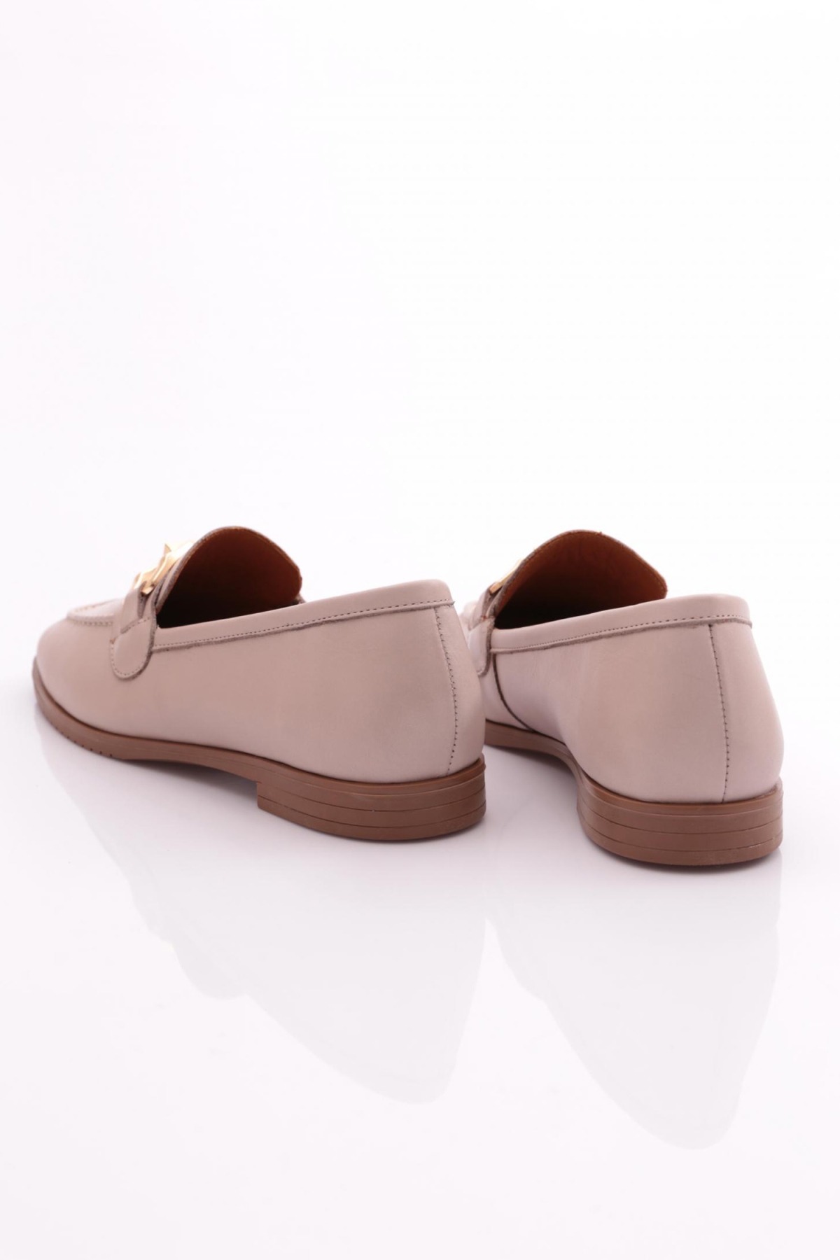 Dgn Dgn Gri 06 Kadin Dikiş Detayli Çiçek Süsleme Babet | Flo Gri - 4. görsel