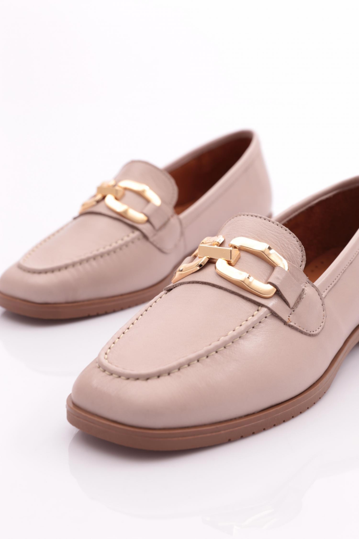 Dgn Dgn Gri 06 Kadin Dikiş Detayli Çiçek Süsleme Babet | Flo Gri - 5. görsel