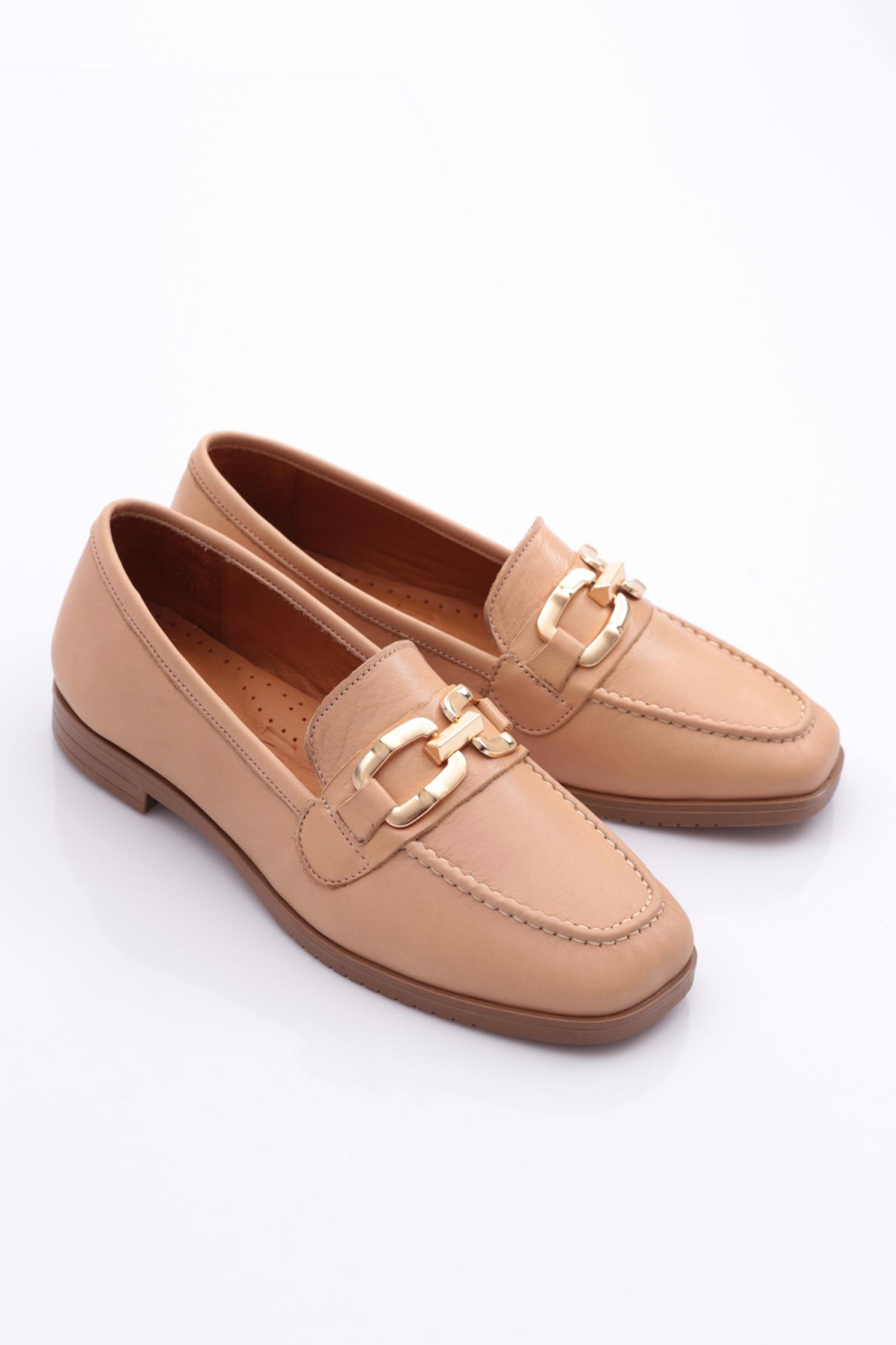 06 Kadin Dikiş Detayli Çiçek Süsleme Babet - Görsel 3