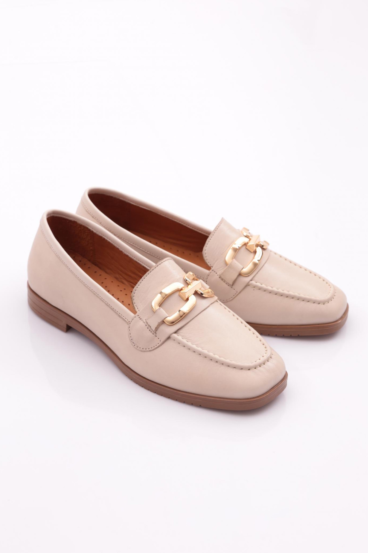 06 Kadin Dikiş Detayli Çiçek Süsleme Babet - Görsel 3