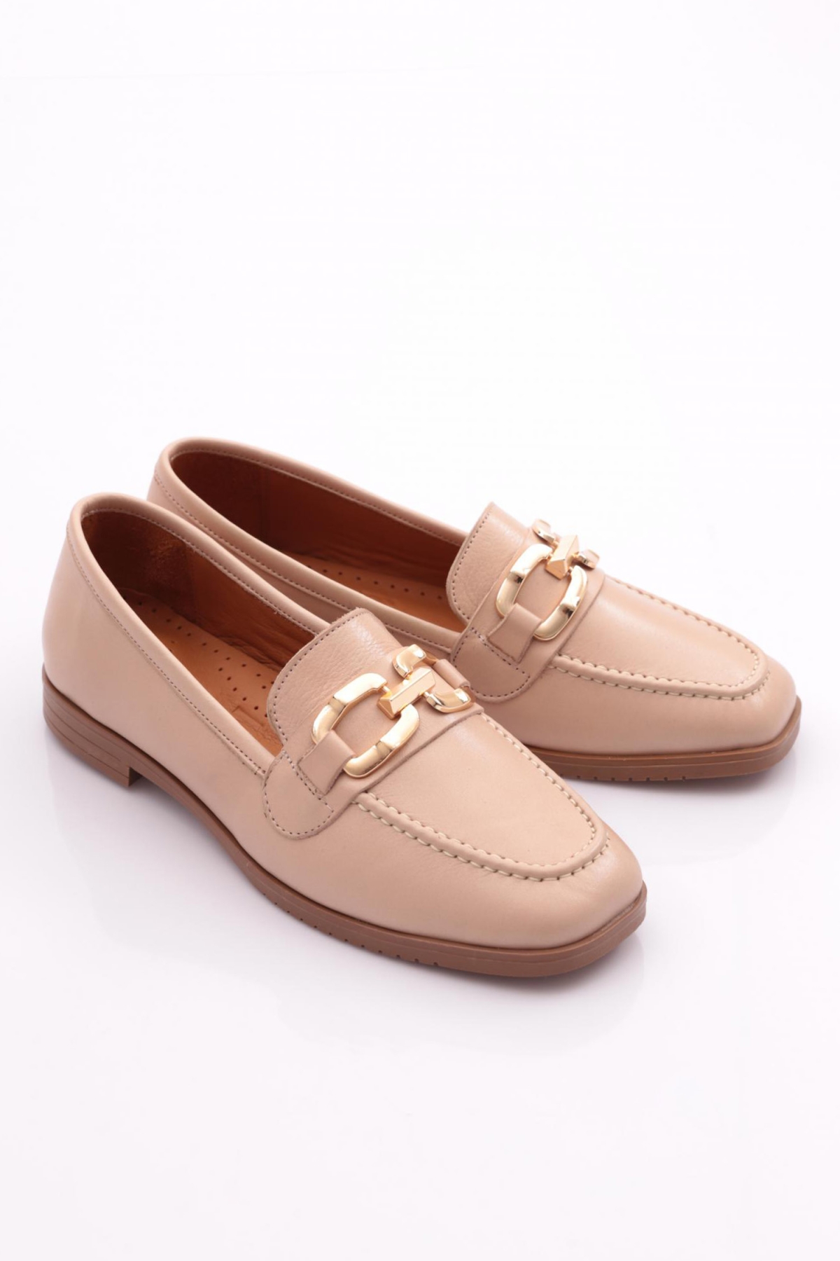 06 Kadin Dikiş Detayli Çiçek Süsleme Babet - Görsel 3