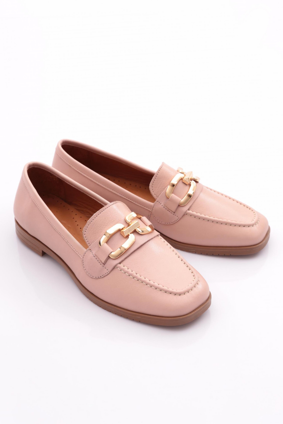 06 Kadin Dikiş Detayli Çiçek Süsleme Babet - Görsel 3