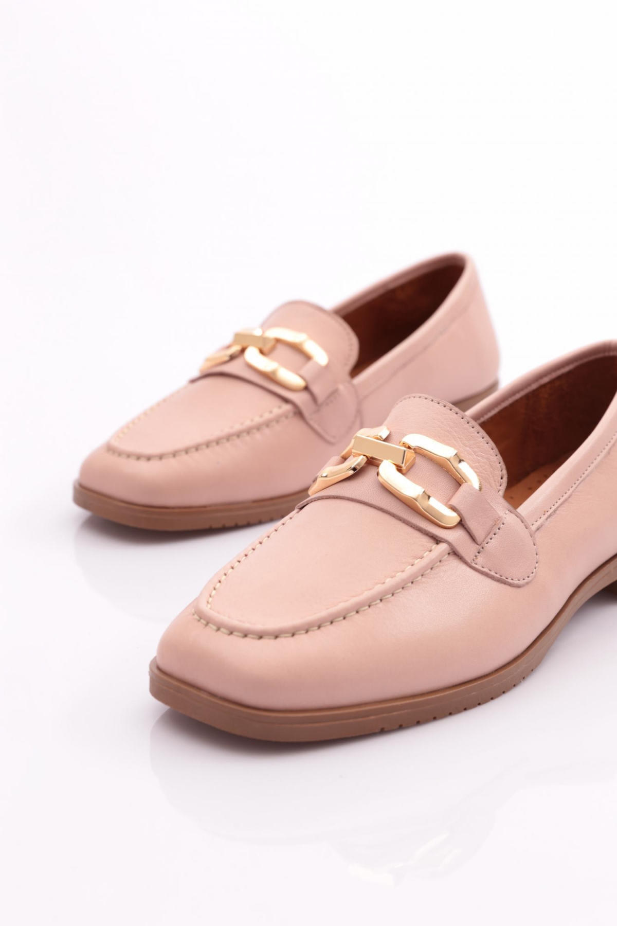 06 Kadin Dikiş Detayli Çiçek Süsleme Babet - Görsel 5