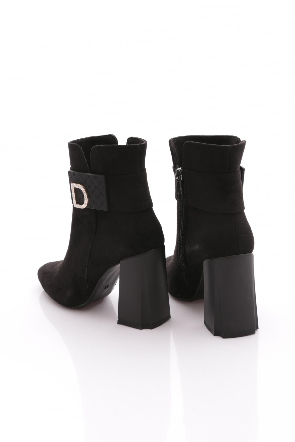 214 Kadin Aksesuarli Topuklu Bot - Görsel 4