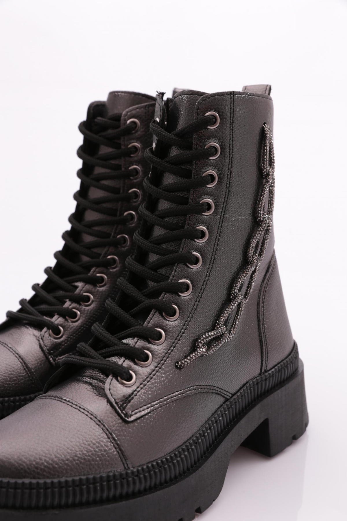 K9050 Kadin Bağcikli Yani Fermuarli Bot - Görsel 5