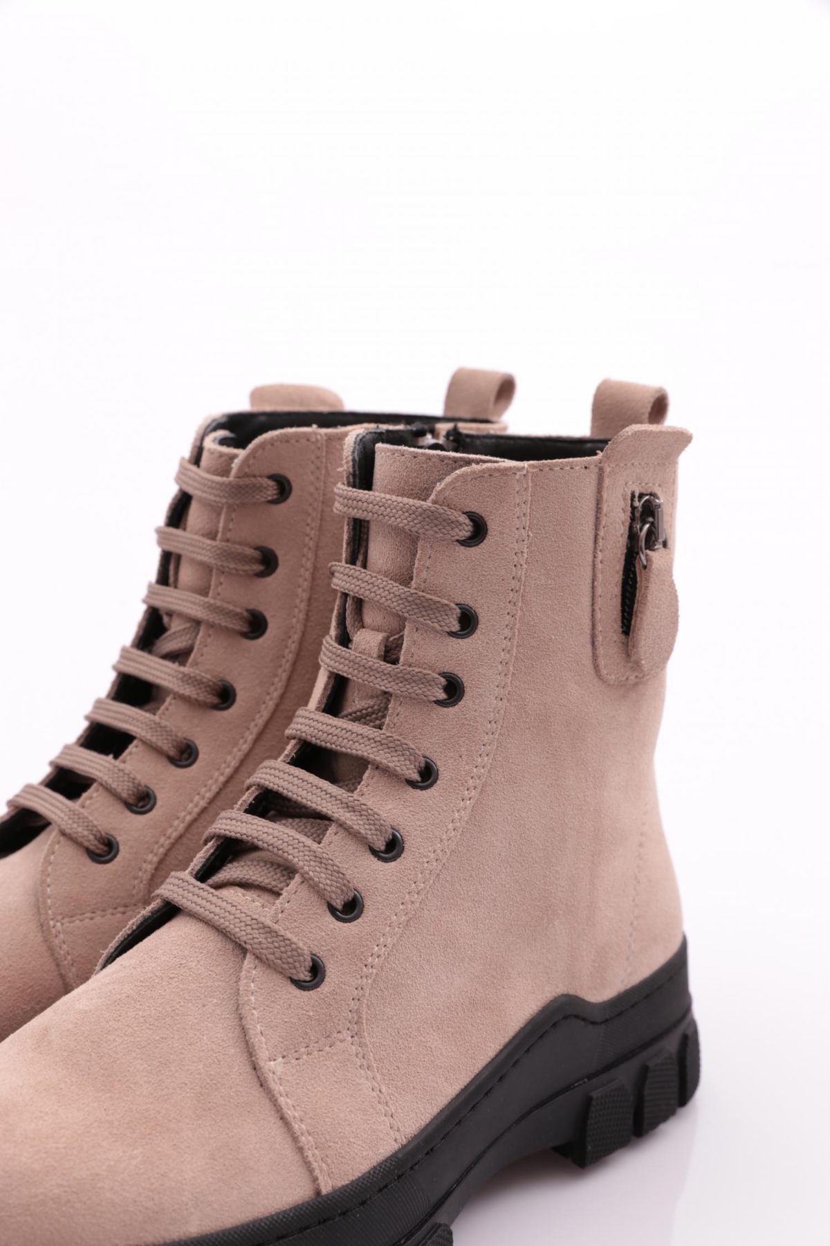 057001 Kadin Fermuar Detayli Bağcikli Bot - Görsel 5