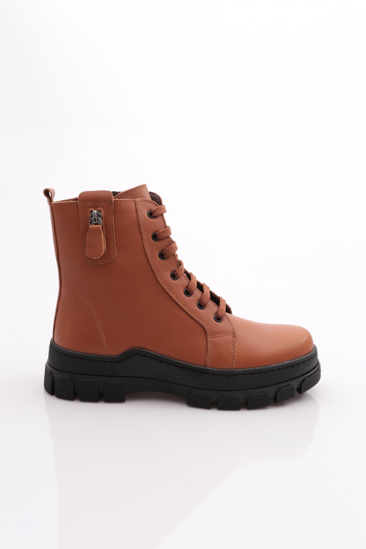 057001 Kadin Fermuar Detayli Bağcikli Bot - Görsel 2