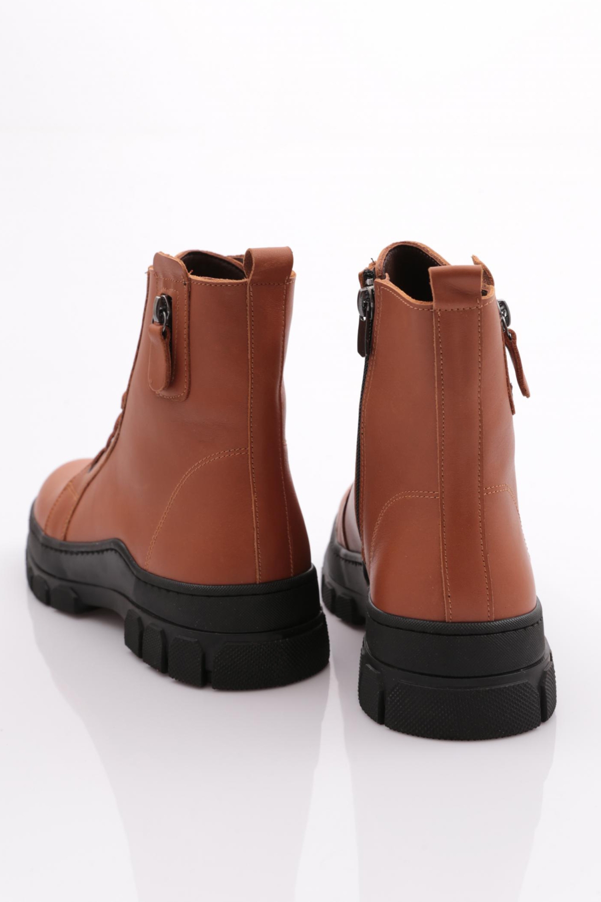 057001 Kadin Fermuar Detayli Bağcikli Bot - Görsel 4