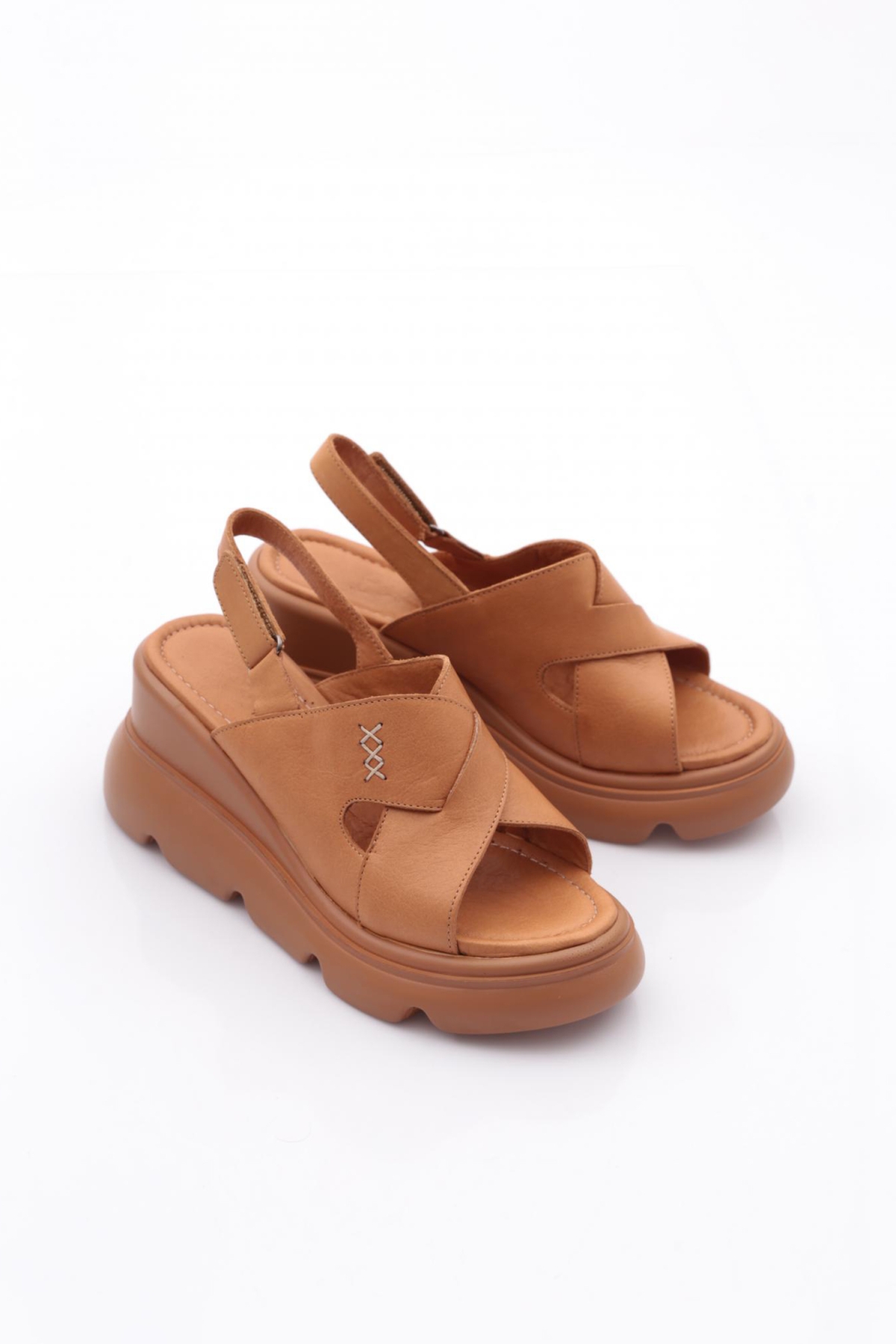 850-10765 Kadin Kalin Taban Sandalet - Görsel 3