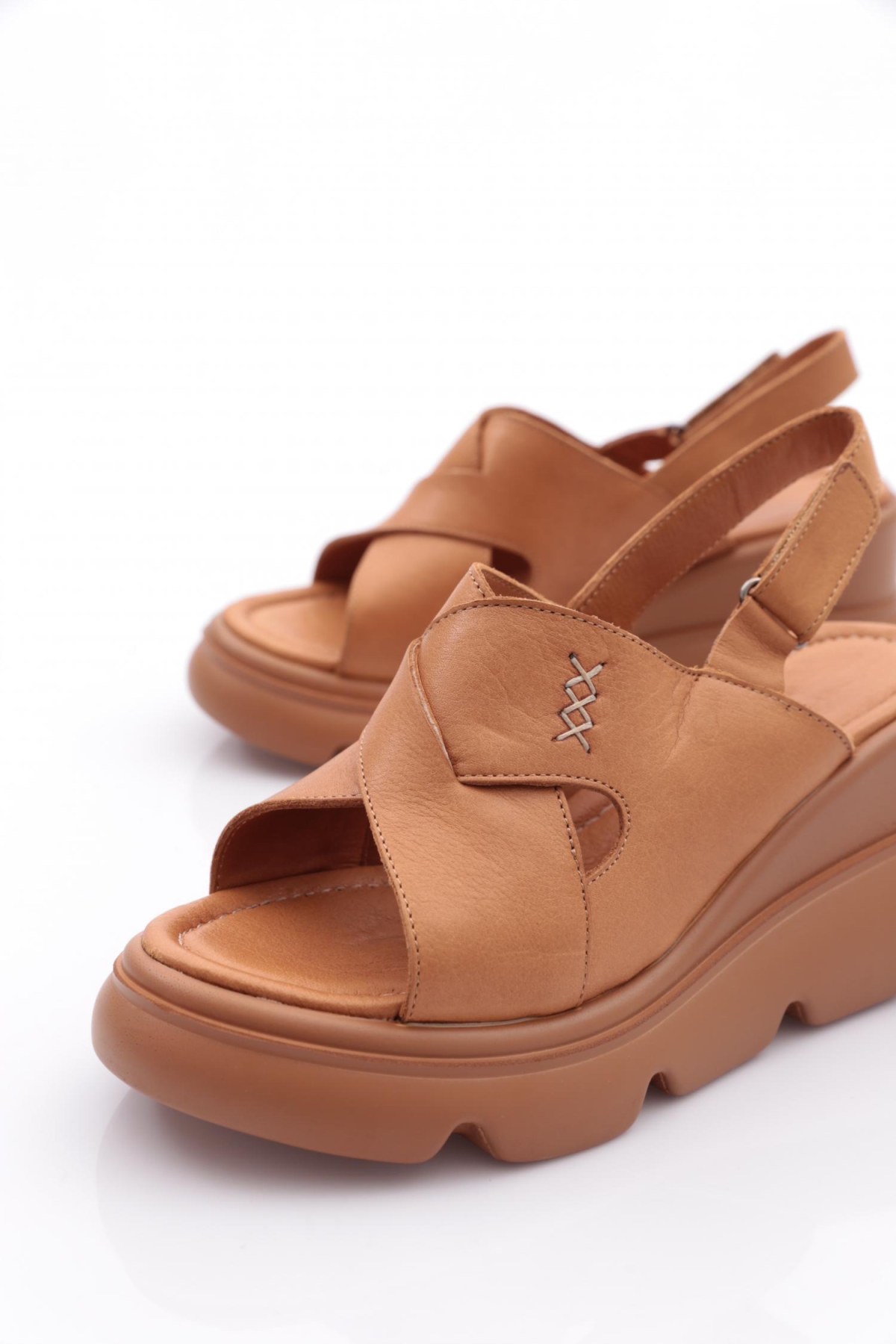 850-10765 Kadin Kalin Taban Sandalet - Görsel 5