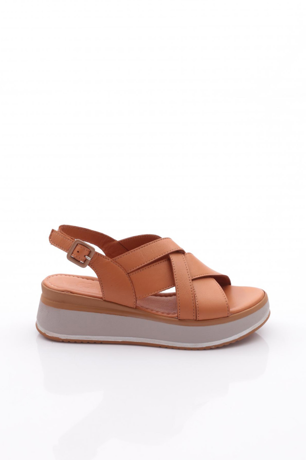 650-22229 Kadin Kalin Taban Sandalet - Görsel 2