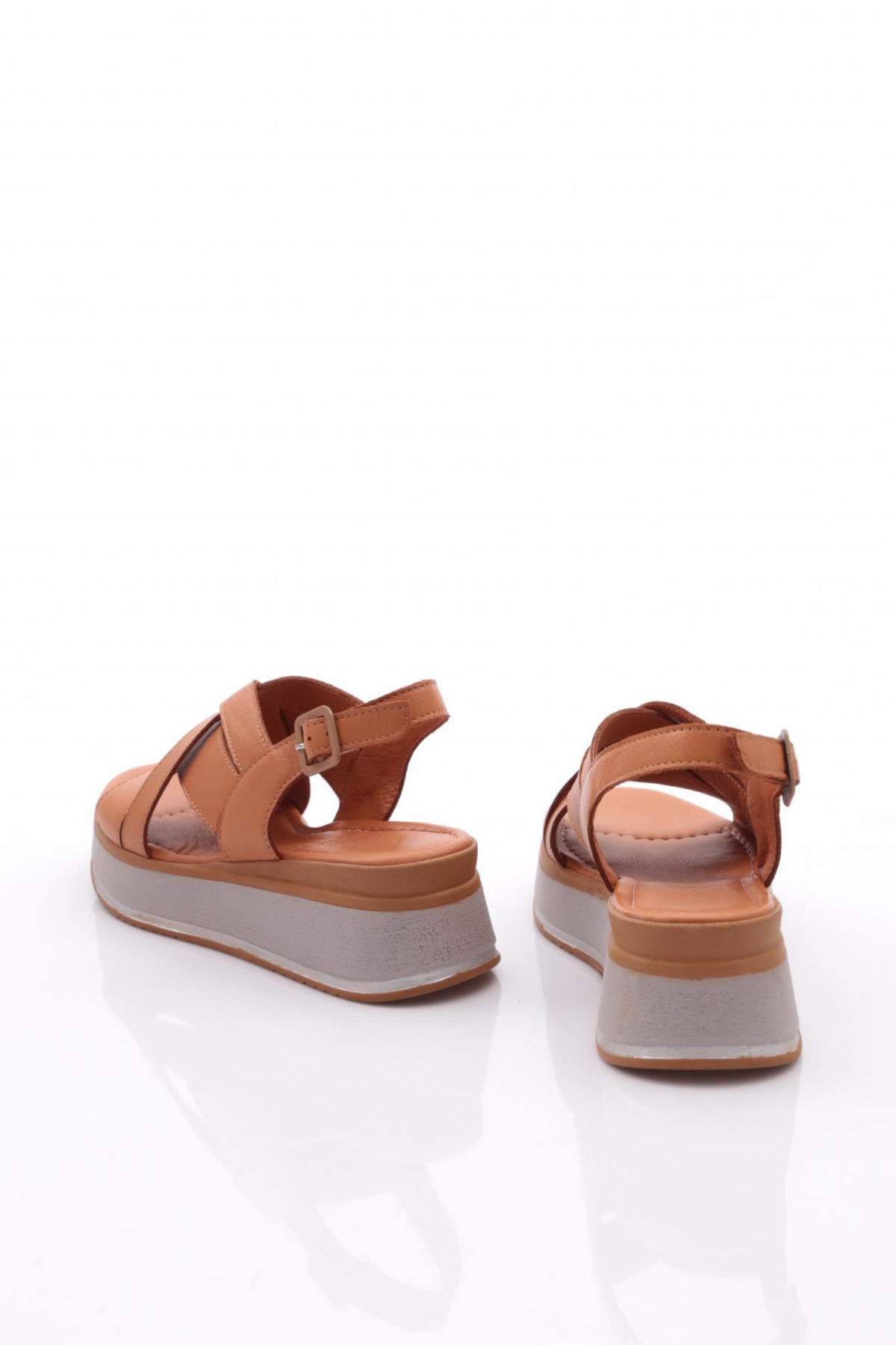 650-22229 Kadin Kalin Taban Sandalet - Görsel 4