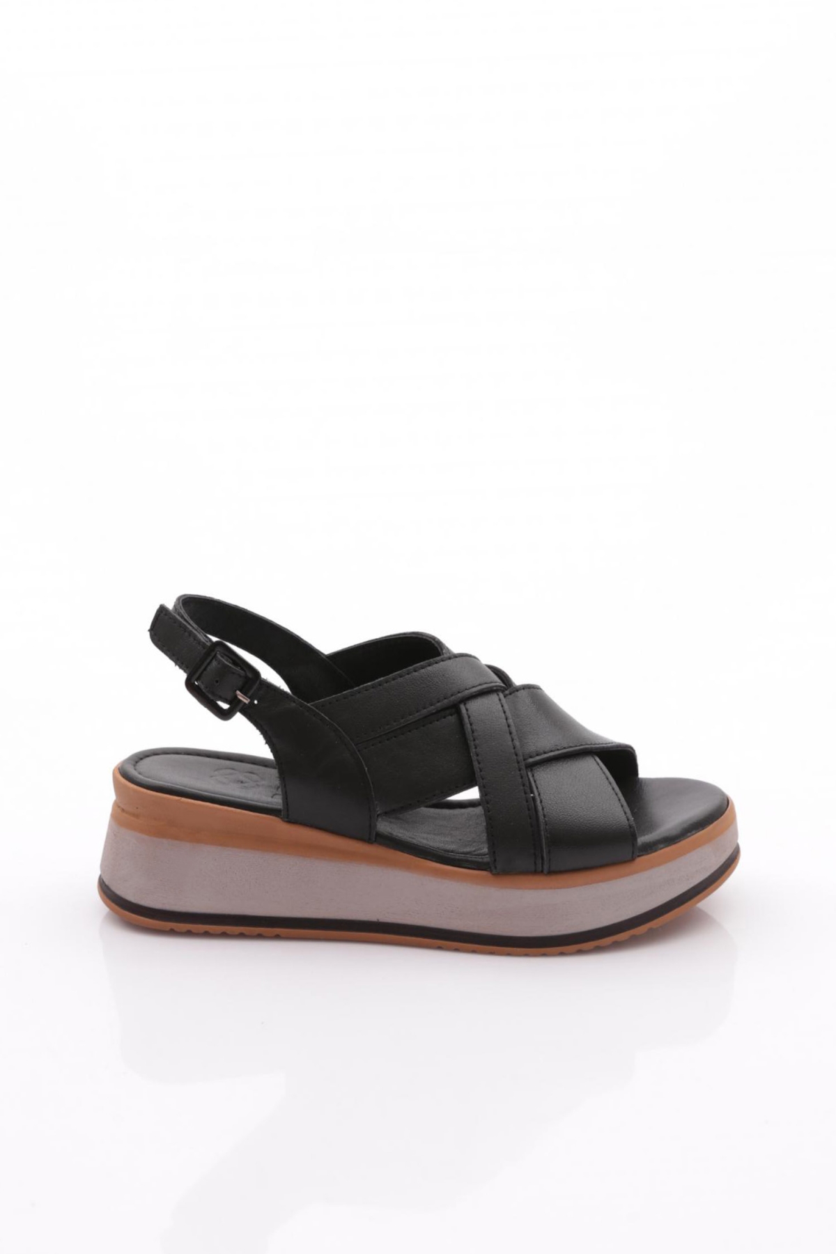 650-22229 Kadin Kalin Taban Sandalet - Görsel 2