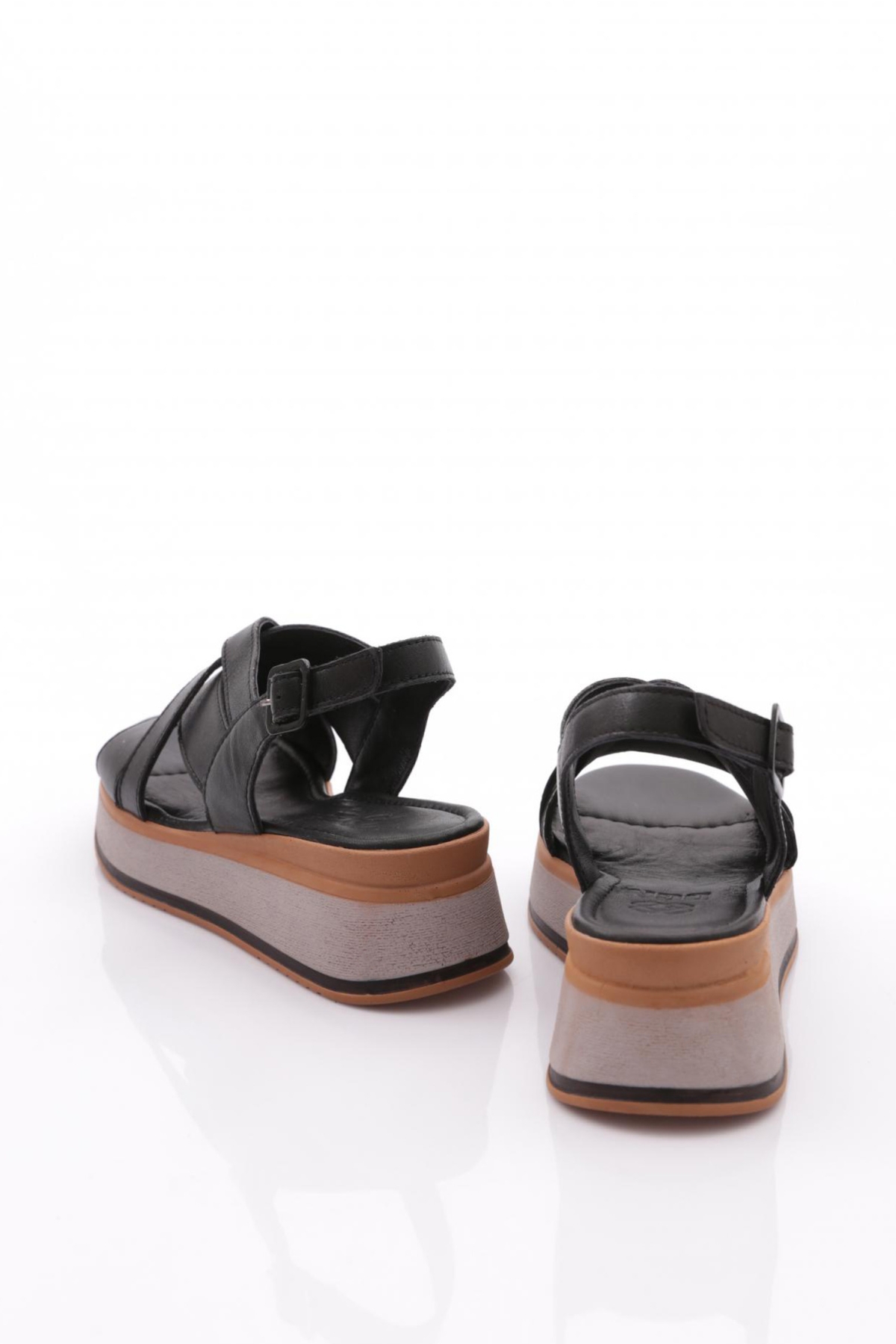 650-22229 Kadin Kalin Taban Sandalet - Görsel 4